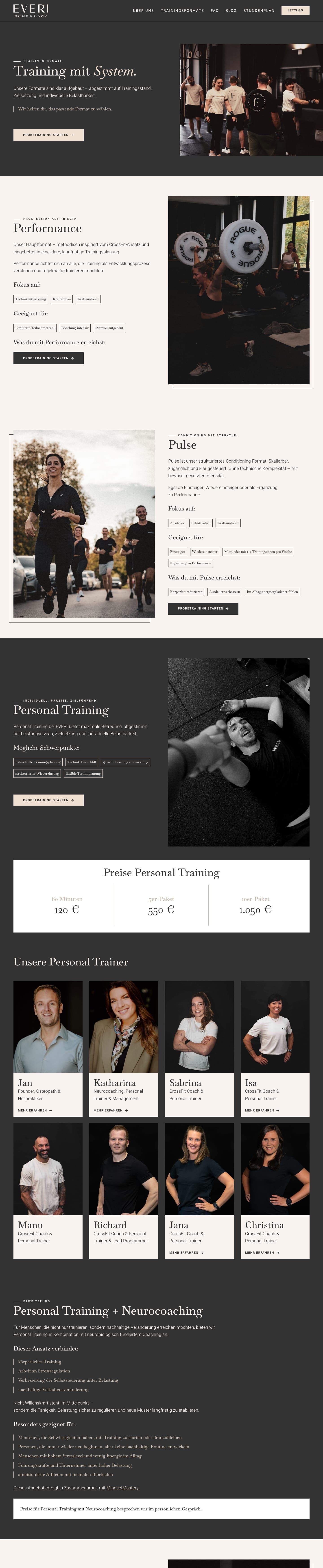 Trainingsformate